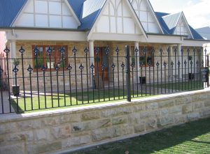 Rock Face Sandstone with matching fence
